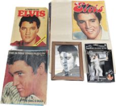 A Selection of Elvis Presley collectables; Large 'The Sun' Elvis poster [152x100cm], various small