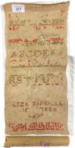 19th century sampler. [40x19cm]