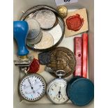 A Collection of odds; Stevenson Distance Finder Nautical pocket watch, French pocket watch,