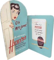 A 1954 Mrs Jones hoover advertising fold out window display sign [182x183cm]