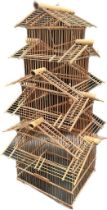Antique/ vintage Chinese bamboo made bird cage. [88cm high]
