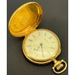 14ct yellow gold ladies fob pocket watch produced by Waltham. [Non Runner] [29.76grams]