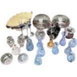 A Collection of Varying sized Caithness glass vases and bowls. Along with a lustre floral design