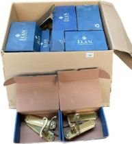 A Large box of Elan brass handles & fixtures