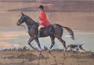 Ralston Gudgeon R.S.W. [Scottish 1910-1984] The Huntsman- signed lower right, Watercolour. [