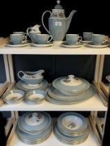A Royal Doulton 'Rose Elegans' dinner and coffee service. [49 pieces]