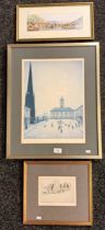 L.S.Lowry Reproduction Limited Edition print 'The Old Town Hall, Middlesbrough'. [Frame 57.5 x 47cm]