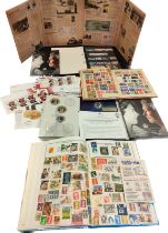 A Collection of Royalty commemorative coins, sleeves, stamp albums and London 2012 Olympic games