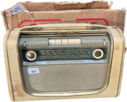 Vintage Grundig valve radio with original box.