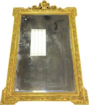 Large 19th century antique Regency style wall mirror, Highly detailed and moulded frame with gilt