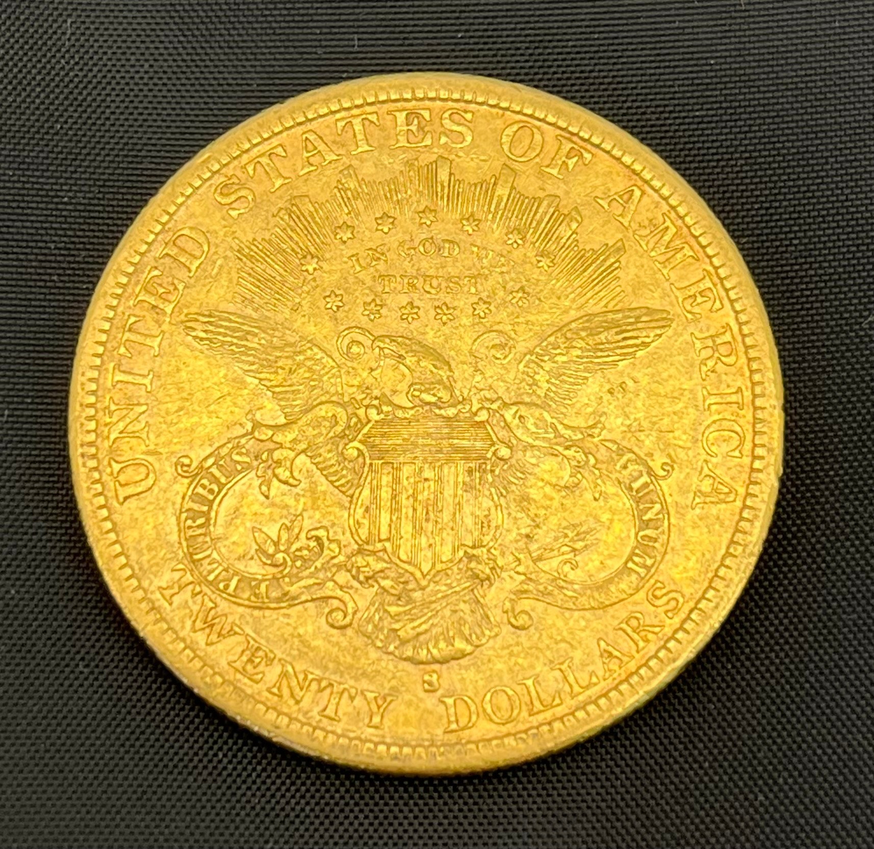 1881 Gold Liberty Double Eagle American Twenty Dollar coin. - Image 2 of 2
