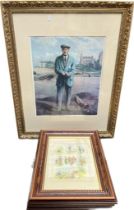 Four various Golf prints; Large framed print of 'Willie Auchterlonie. The Royal & Ancient Golf