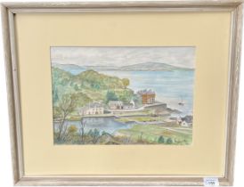 Watercolour depicting 'Crinan' Signed to the lower right hand corner. Dated 70. [Frame- 46x56cm]