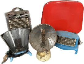 A collection of vintage heaters/ paraffin heater