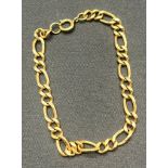 9ct yellow gold curb bracelet. [11.35grams] [19cm in length]