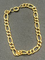 9ct yellow gold curb bracelet. [11.35grams] [19cm in length]