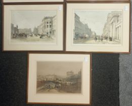 S.D.S Warbreck A set of eleven coloured prints all depicting various scenes from the streets of