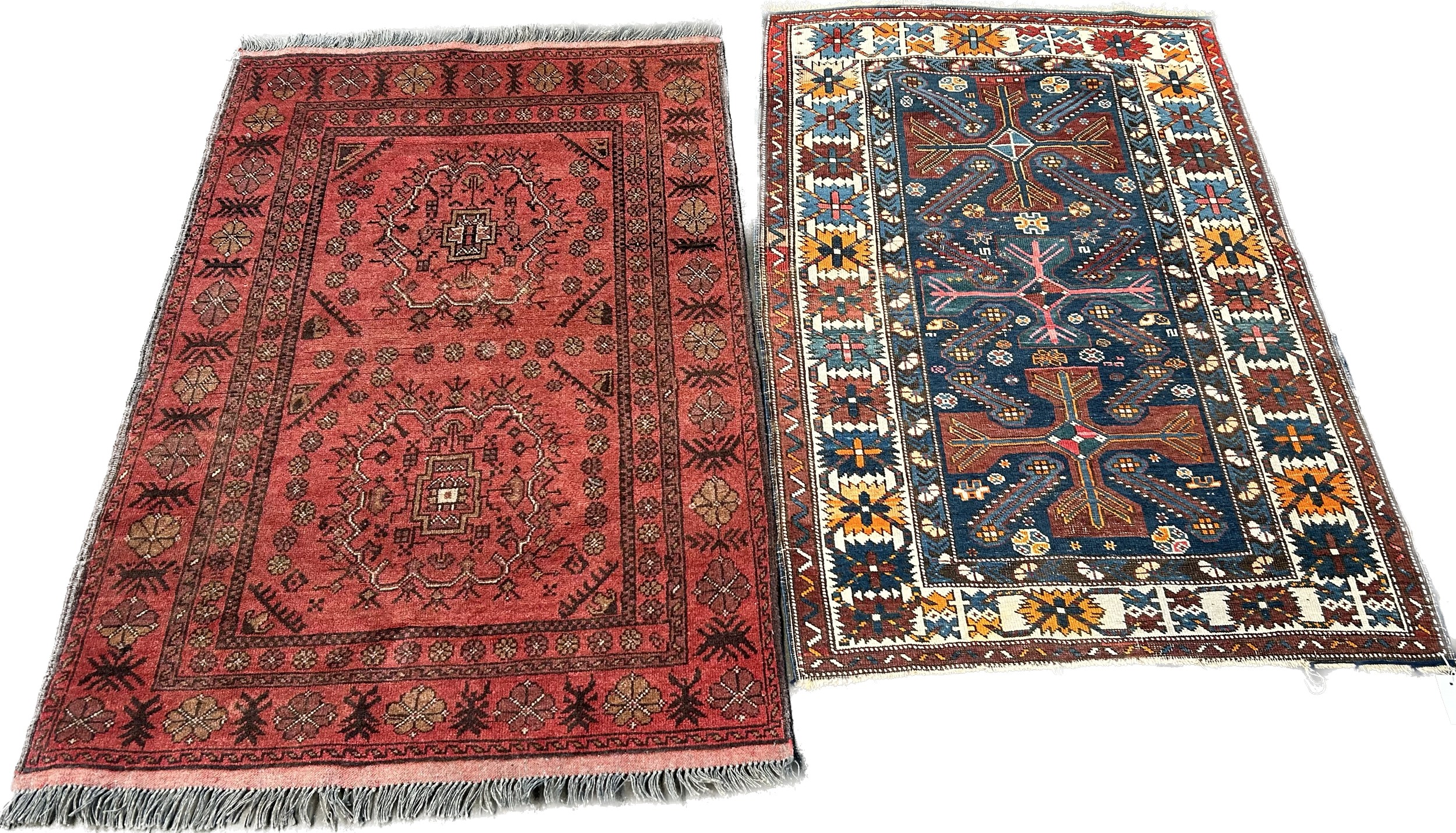 A lot of two Caucasian rugs [146x100cm] - Image 2 of 3
