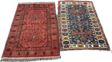 A lot of two Caucasian rugs [146x100cm]