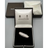 Mappin & Webb London silver penknife with original box and receipt.