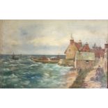 William Forbes Original oil on canvas titled 'St Monans Fifeshire' Fitted within a moulded frame,
