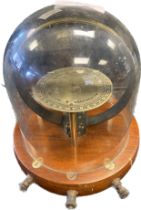 Baird & Tatlock Ltd Tangent Galvanometer. Glasgow & Manchester. Fitted within a glass dome.