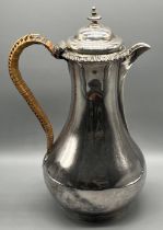 George III London silver water pot- Thomas Whipham, London 1755, of baluster form, gadroon border to