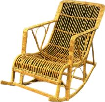 Vintage rattan rocking chair [84x107x52cm]