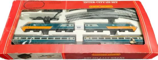 A Hornby intercity 125 model train set in fitted box