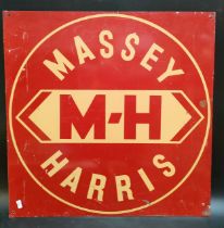 A enamel Massey Harris sign [53.5cm]