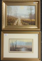 Two Artworks; C.Harbottle Oil on canvas 'Windermere - Bridgeway', unsigned. Sudders Original