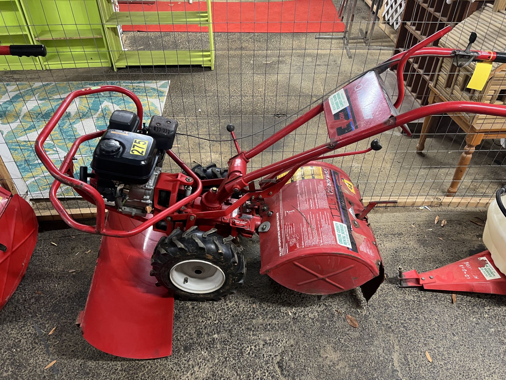 Troy-Bilt Walkbehind, Rear Tine Rototiller, Honda Gas Engine w/ Snow Blade Attachment