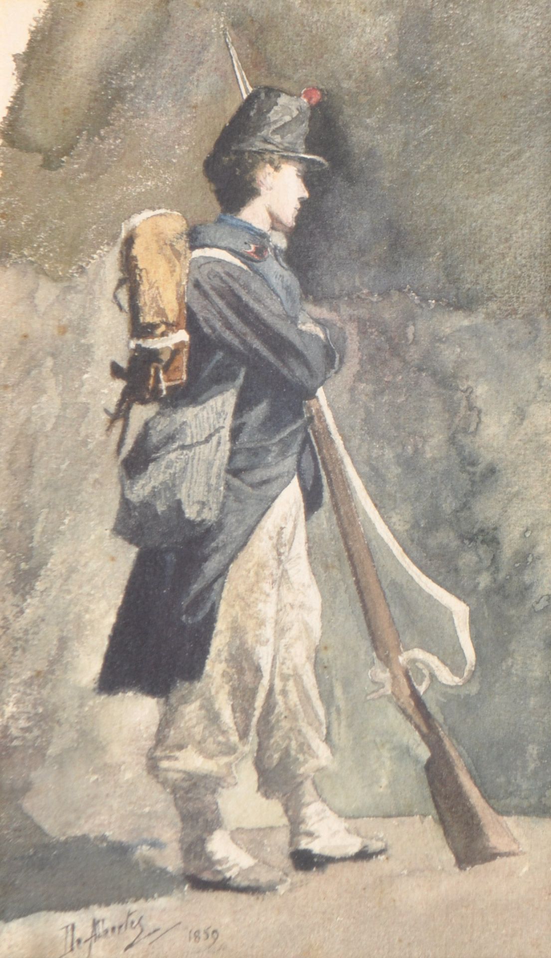 Sebastiano De Albertis - Piemontesischer Soldat, 1859