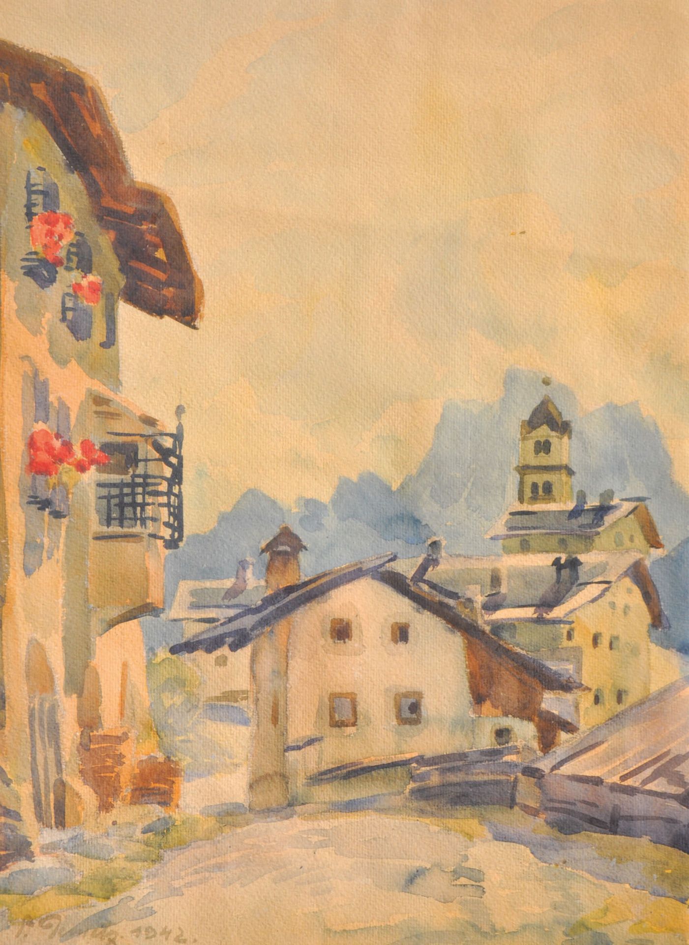 Peter Demetz - Dorf in Gröden, 1942