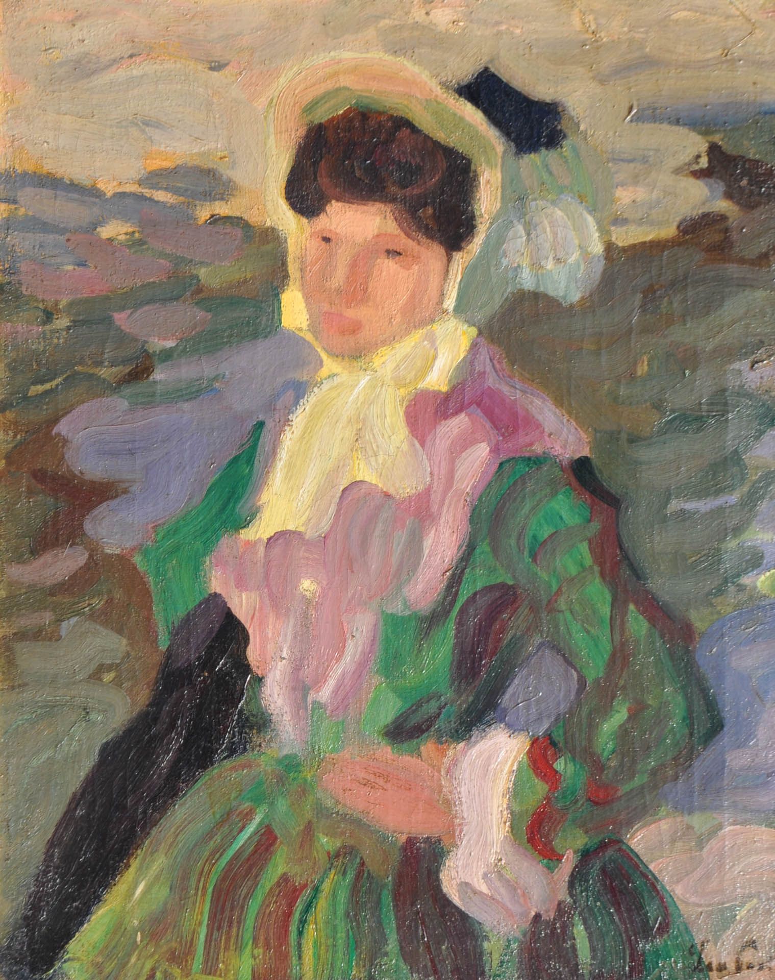 Leo Putz - Dame im Park, 1903
