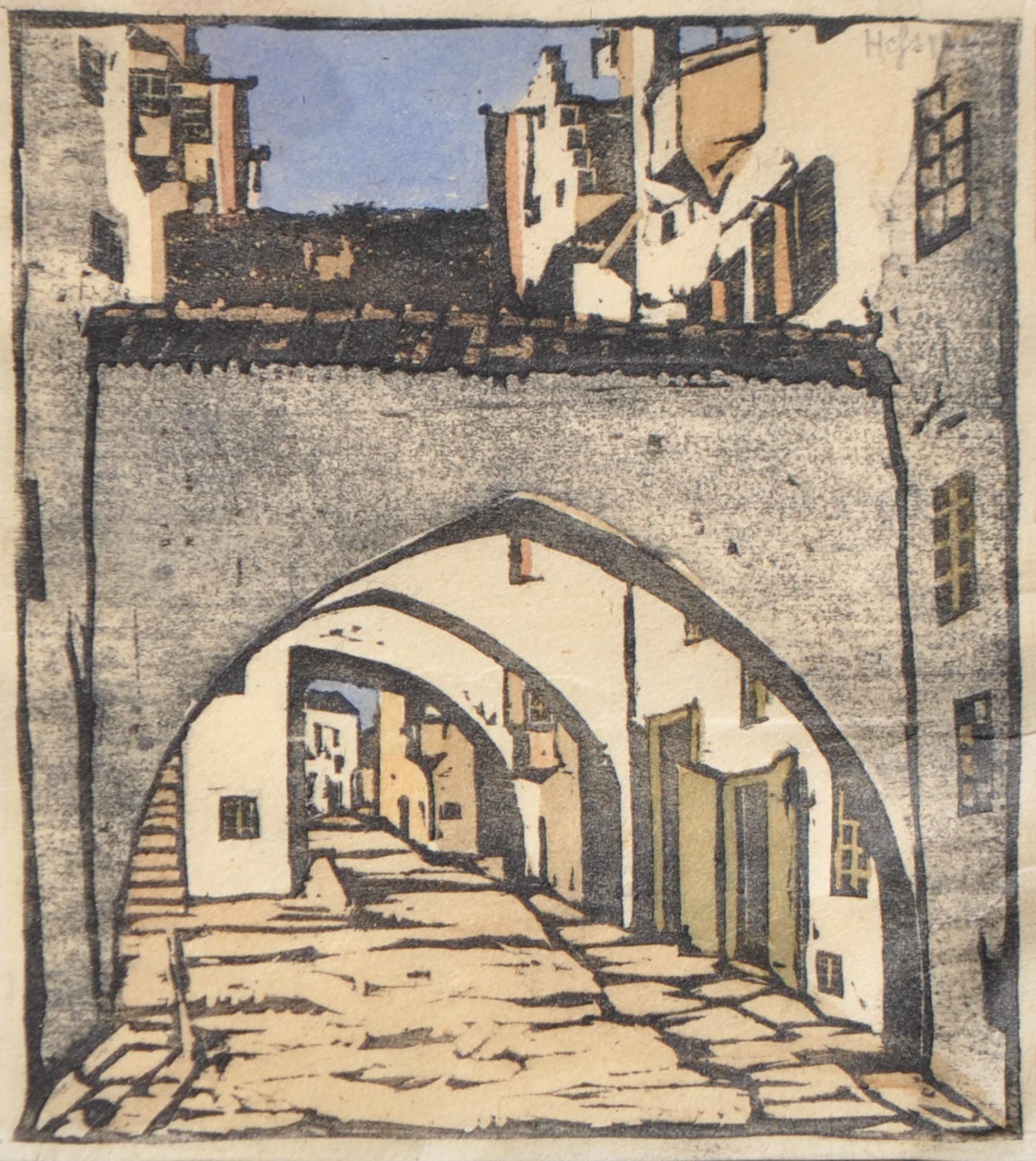 Christian Hess - Dr.-Streiter-Gasse in Bozen, 1915