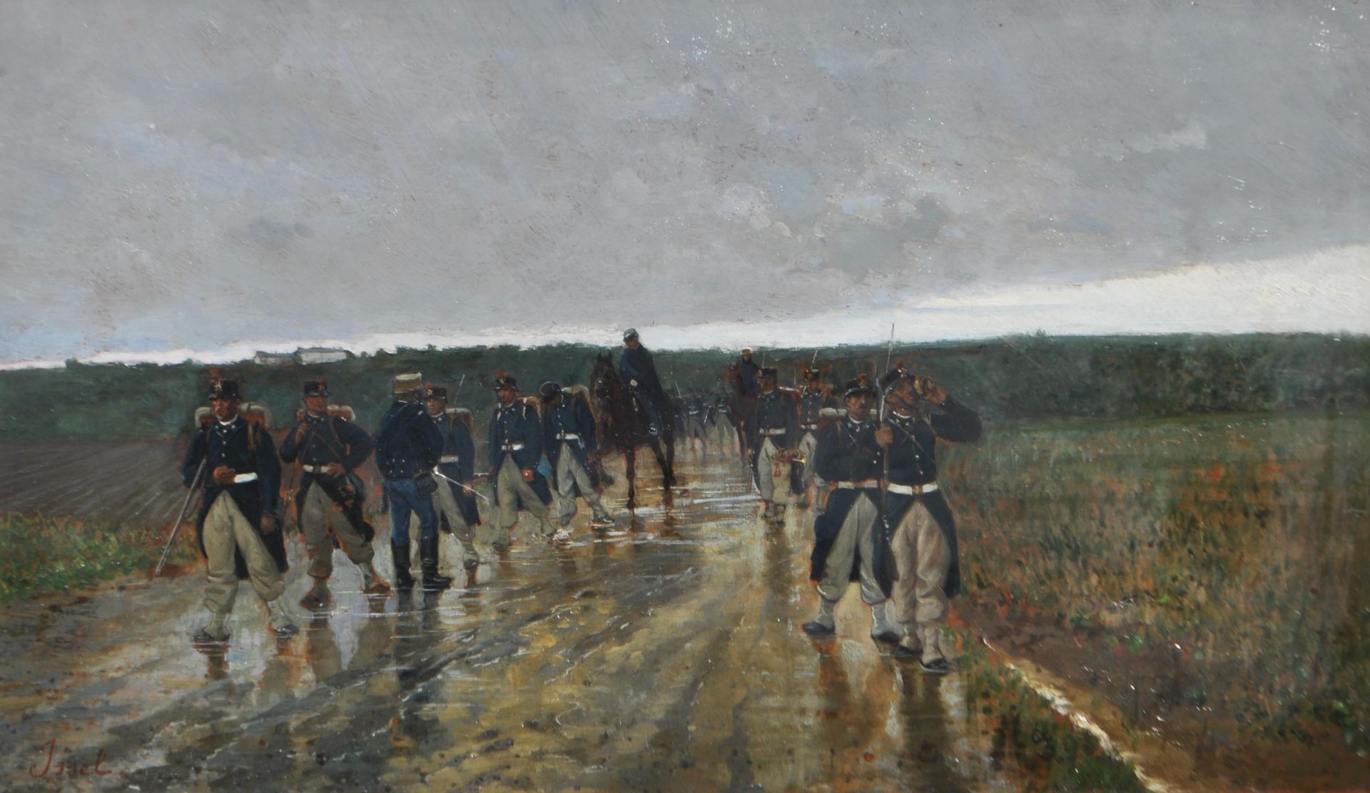 Alberto Issel - Im Regen, um 1873