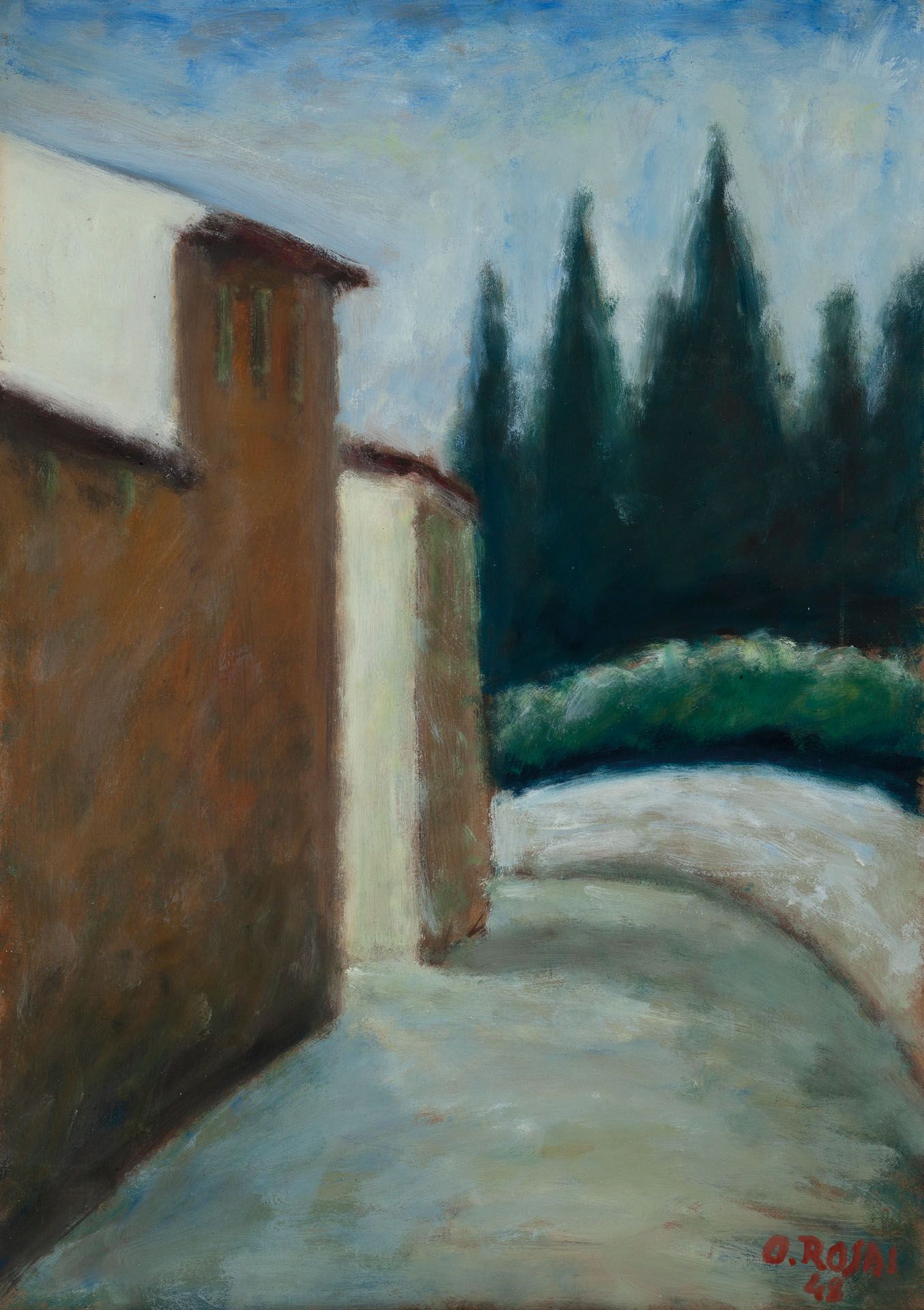 Ottone Rosai - Straße (Via San Leonardo), 1948