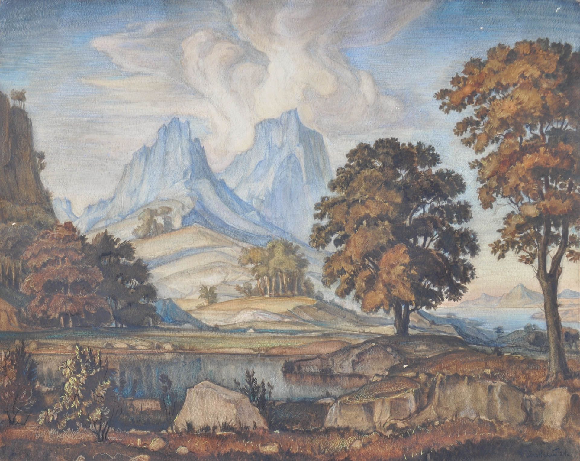 Konstantin Fedorov Bogajewski - Landschaft in der Krim, 1924