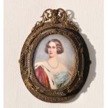 Stahl - Porträtminiatur Marie von Preußen Königin von Bayern (1825-1889