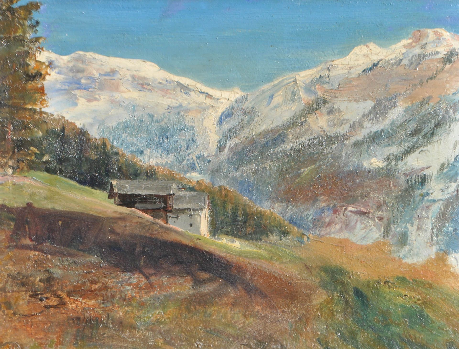 Josef Moroder Lusenberg - Soboc mit Seceda, Gröden, 1894