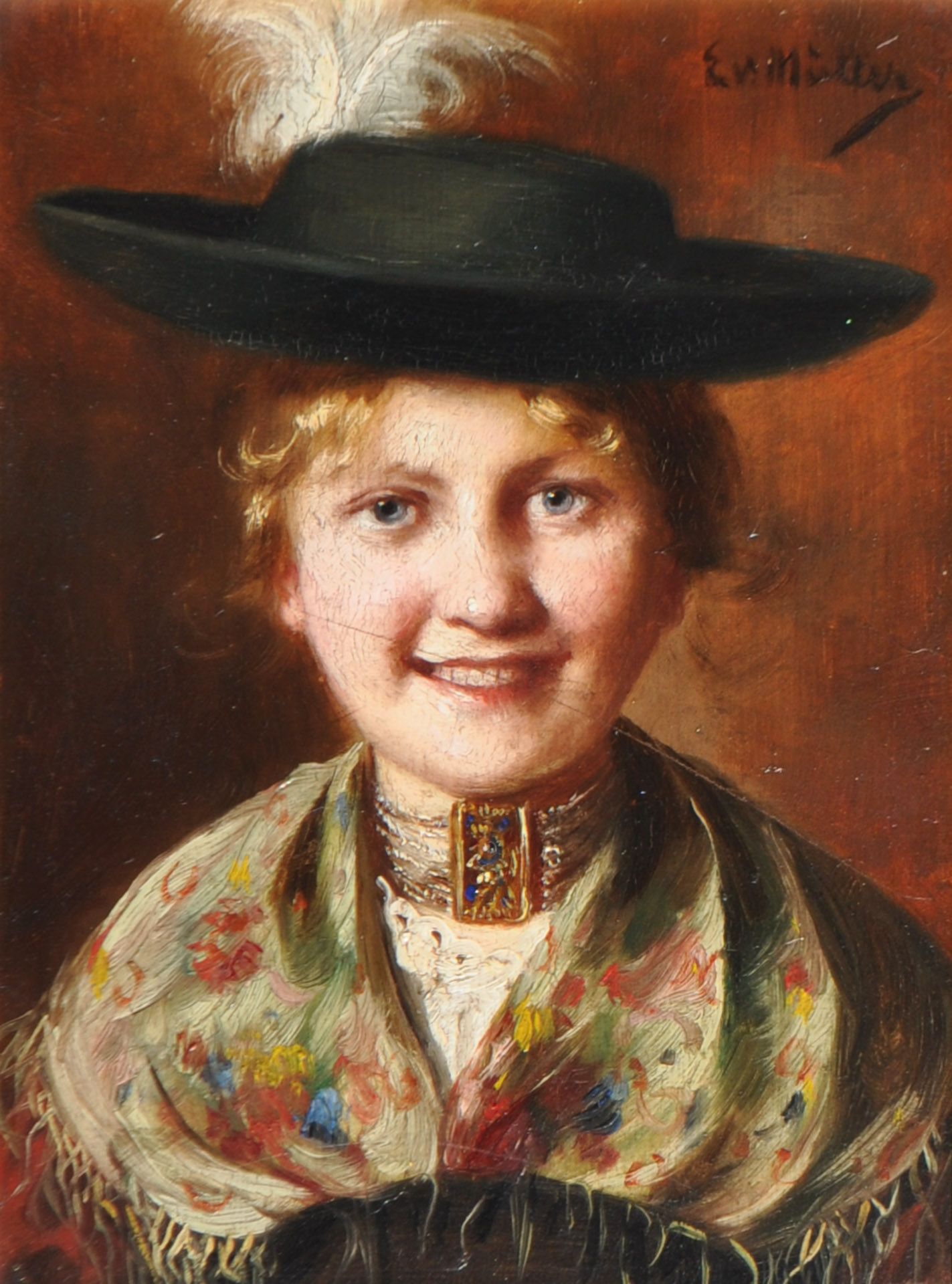 Emma von Müller - Junge Frau in Tracht