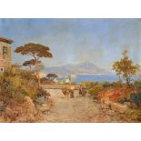 Karl Theodor Wagner - Blick auf Neapel mit dem Vesuv