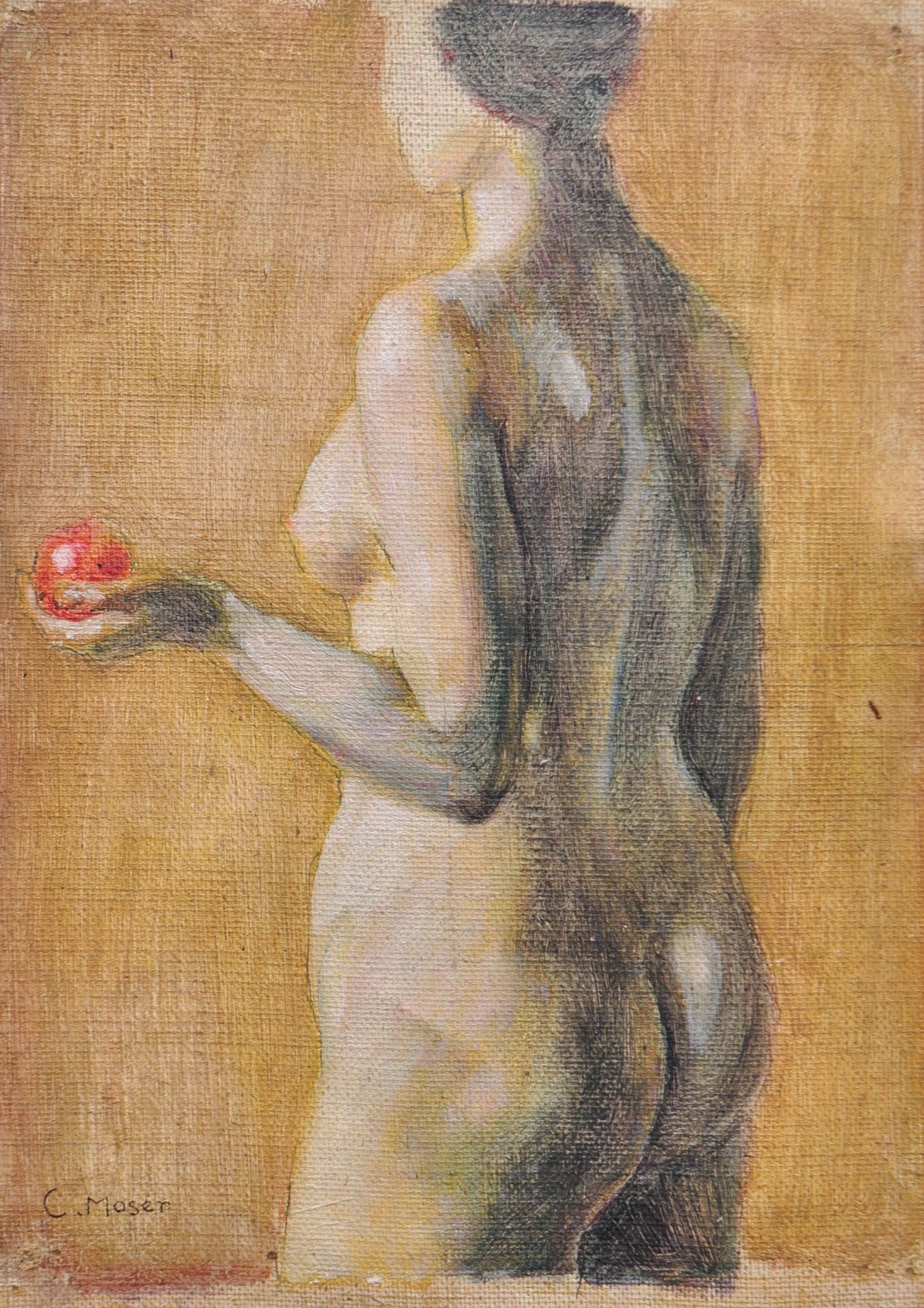 Carl Moser - Eva mit dem Apfel, um 1905