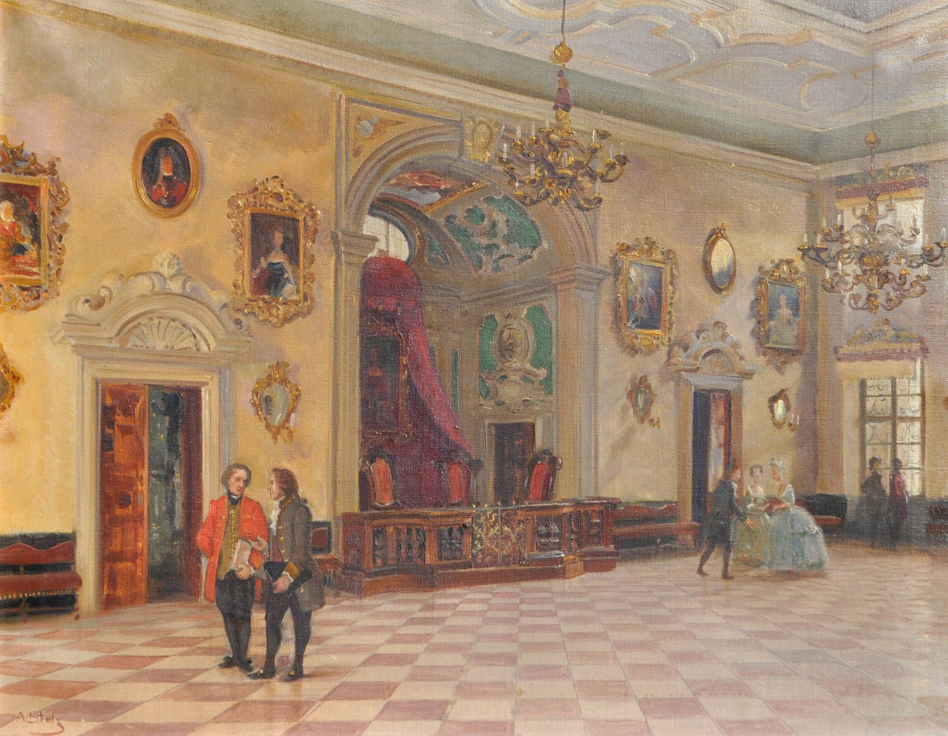 Albert Stolz - Ehrensaal im Merkantilgebäude in Bozen