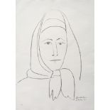 Pablo Picasso - Gesicht einer Frau / Spanierin, 1960/61