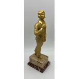 Bronze doré "Georges Sand" par Ferdinand Preiss (1882 - 1943)
