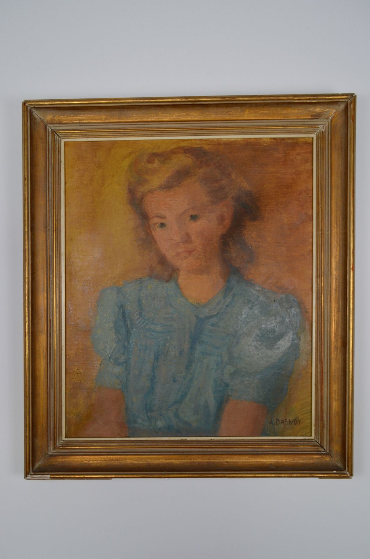 Portrait de Mlle J. signé Albert Dasnoy (1901-1992)