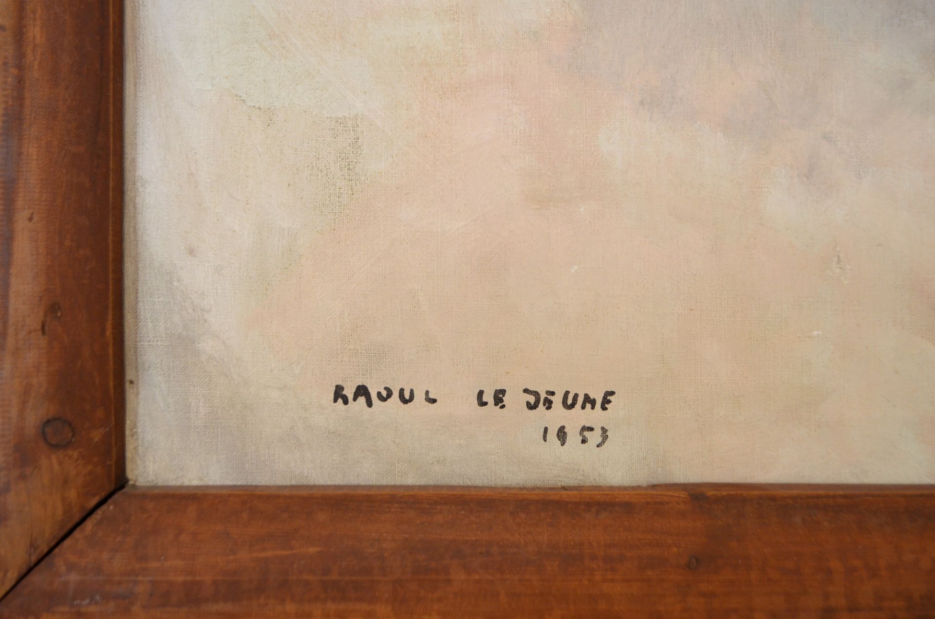 Peinture sur toile "Femme nue" signé Raoul Lejeune 1953 - Image 2 of 2