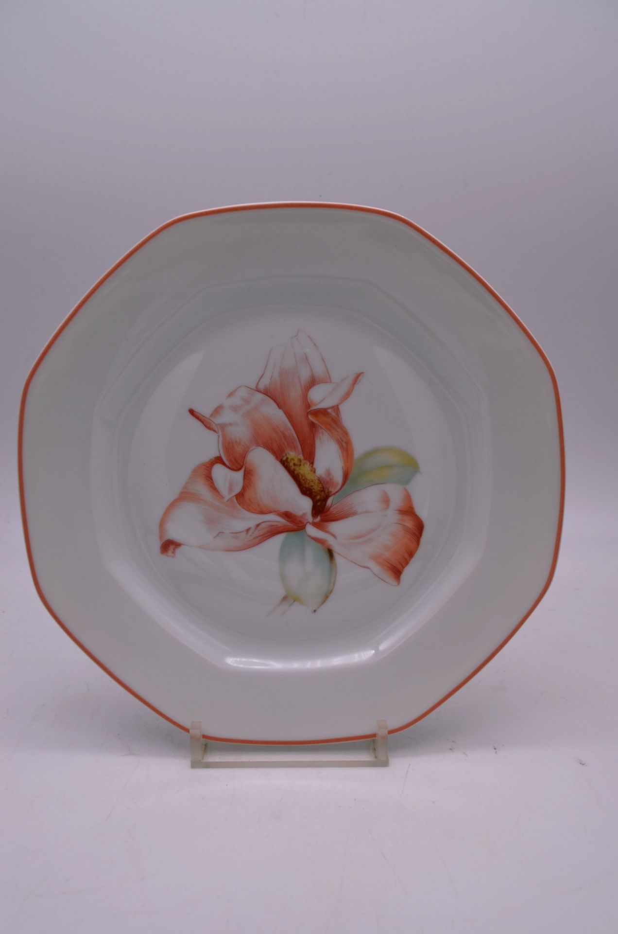 Service en porcelaine de Limoges, manufacture Lafarge, Collection 'Orchidée', vintage - Image 12 of 15